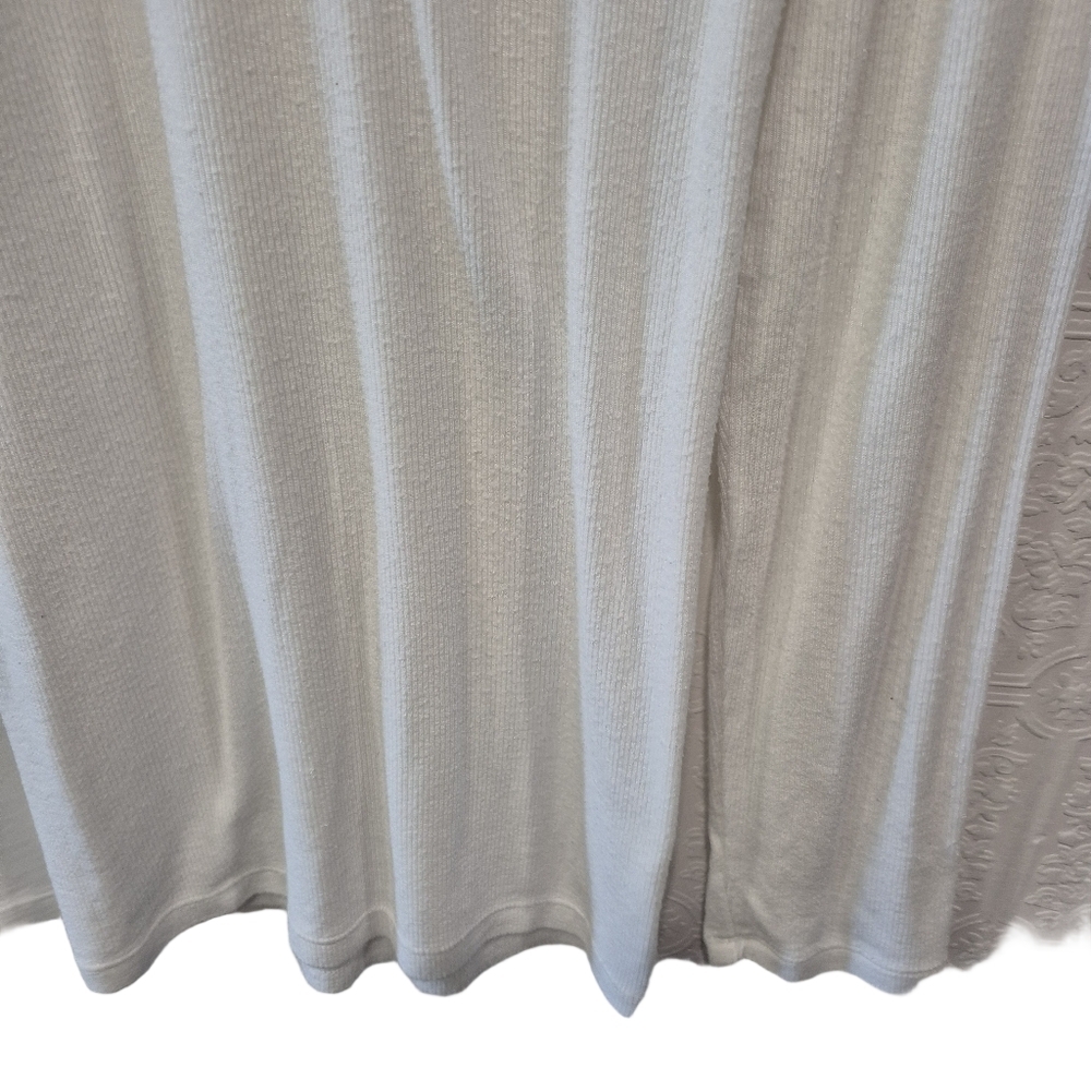 Wilfred Cream Ribbed Modal Long Sleeve Turtleneck Top - Picture 4 of 6
